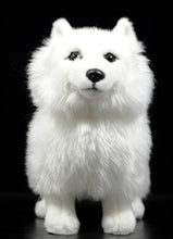Load image into Gallery viewer, Front image of an adorable American Eskimo Dog stuffed animal plush toy in the color white
