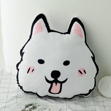 Load image into Gallery viewer, Image of an adorable American Eskimo Dog stuffed cushion in smiling American Eskimo Dog design