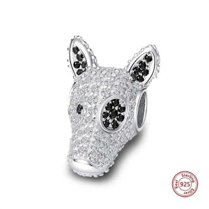 American Pit bull Terrier Love Silver Charm BeadDog Themed Jewellery