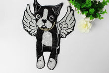 Load image into Gallery viewer, Angel Boston Terrier Sequined Handmade PatchPatch