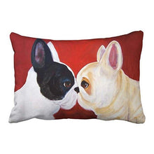 Load image into Gallery viewer, Artistic French Bulldogs Queen Size Rectangular Large Cushion Cover - Series 1Cushion CoverFrench BulldogsOne Size