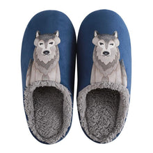Load image into Gallery viewer, Artistic Husky Love Warm Indoor SlippersSlippers