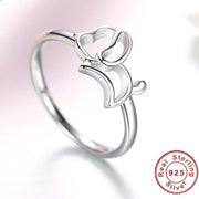 Balloon Dachshund Silver RingDog Themed Jewellery