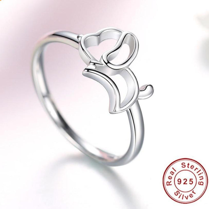 Balloon Dachshund Silver RingDog Themed Jewellery