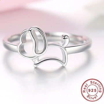 Balloon Dachshund Silver RingDog Themed Jewellery8
