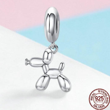 Balloon Poodle Love Silver Pendant Dog Themed Jewellery Bamoer 964873 360x