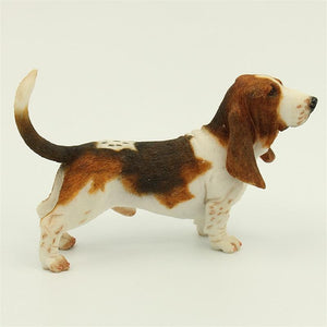 Basset Hound Love Lifelike Resin Figurine StatueHome Decor