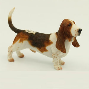 Basset Hound Love Lifelike Resin Figurine StatueHome Decor