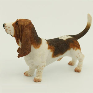 Basset Hound Love Lifelike Resin Figurine StatueHome Decor