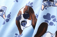 Load image into Gallery viewer, Basset Hound Love Women’s Cotton Pajamas-Apparel-Apparel, Basset Hound, Dogs, Pajamas-10