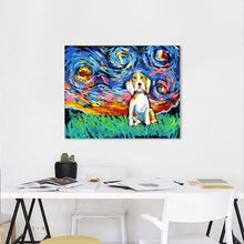 Load image into Gallery viewer, Basset Hound Under the Night Sky Canvas Print Poster-Home Decor-Basset Hound, Dogs, Home Decor, Poster-11