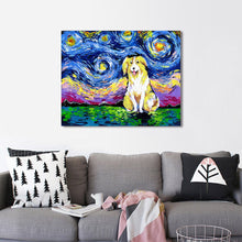 Load image into Gallery viewer, Basset Hound Under the Night Sky Canvas Print Poster-Home Decor-Basset Hound, Dogs, Home Decor, Poster-6
