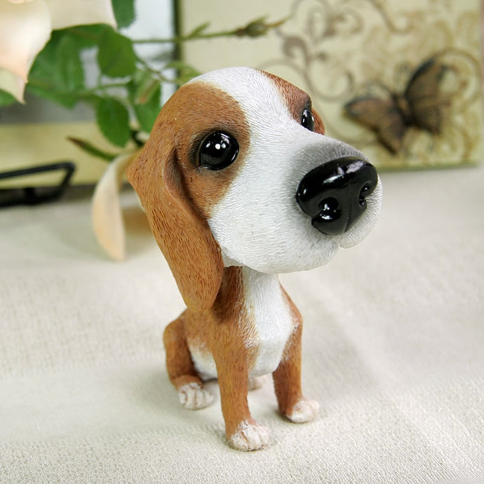 Image of an adorable realistic and lifelike Beagle bobblehead