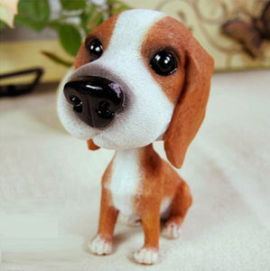 Realistic Lifelike Beagle Bobblehead-Car Accessories-Beagle, Bobbleheads, Car Accessories, Dogs, Figurines-Beagle-23