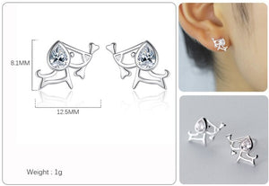 Image of Beagle earrings made of silver size