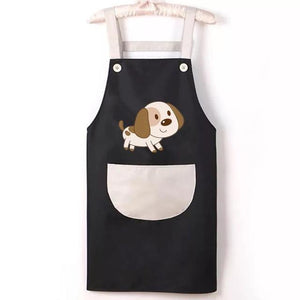 Beagle Love Kitchen ApronHome DecorBlack with White Pocket