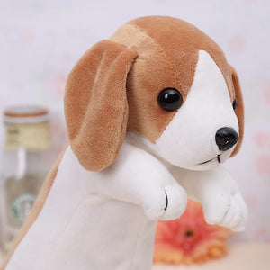 Close image of beagle bag in the most adorable Beagle pouch design