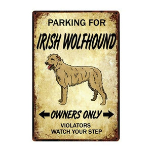 Beagle Love Reserved Parking Sign BoardCarIrish WolfhoundOne Size