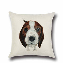 Load image into Gallery viewer, Image of a sweet and simple Beagle pillow case