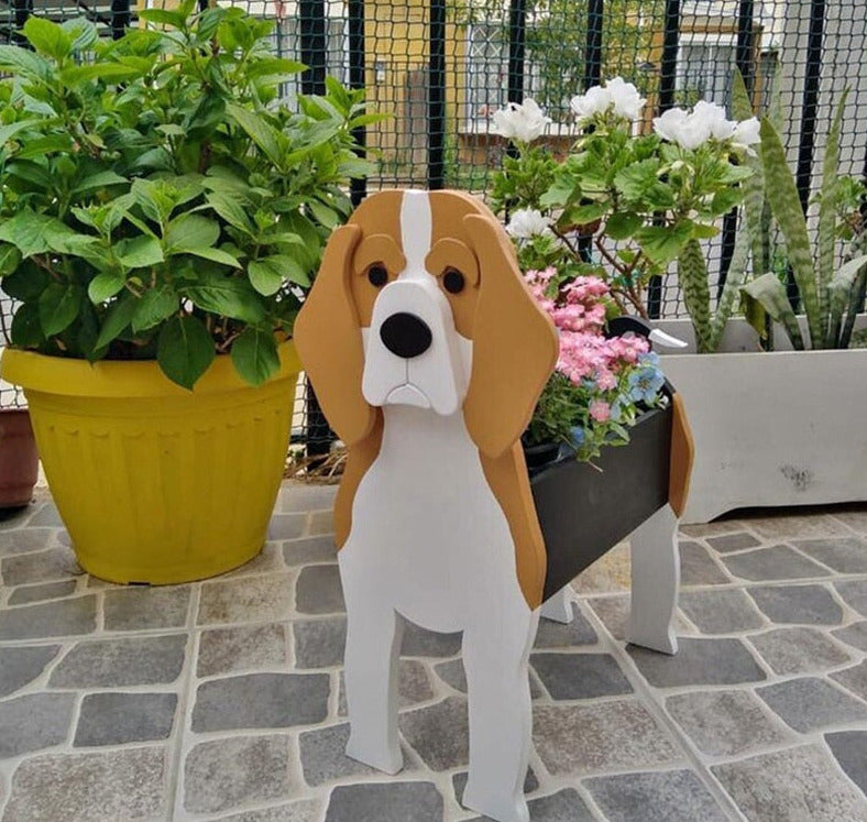 Image of a super cute 3d beagle plant pot
