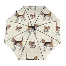 Load image into Gallery viewer, Image of an inside print of an automatic Beagle umbrella