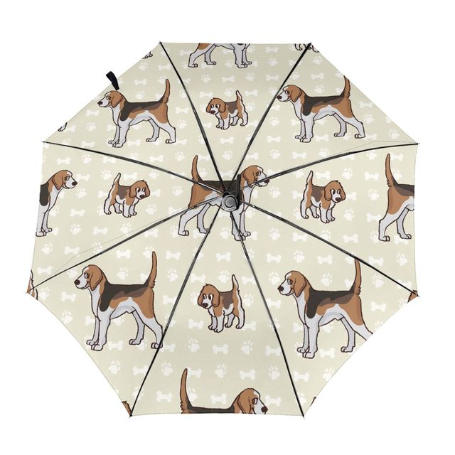 Image of an inside print of an automatic Beagle umbrella