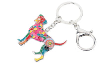 Load image into Gallery viewer, Image of a multicolor boxer keychain made of enamel
