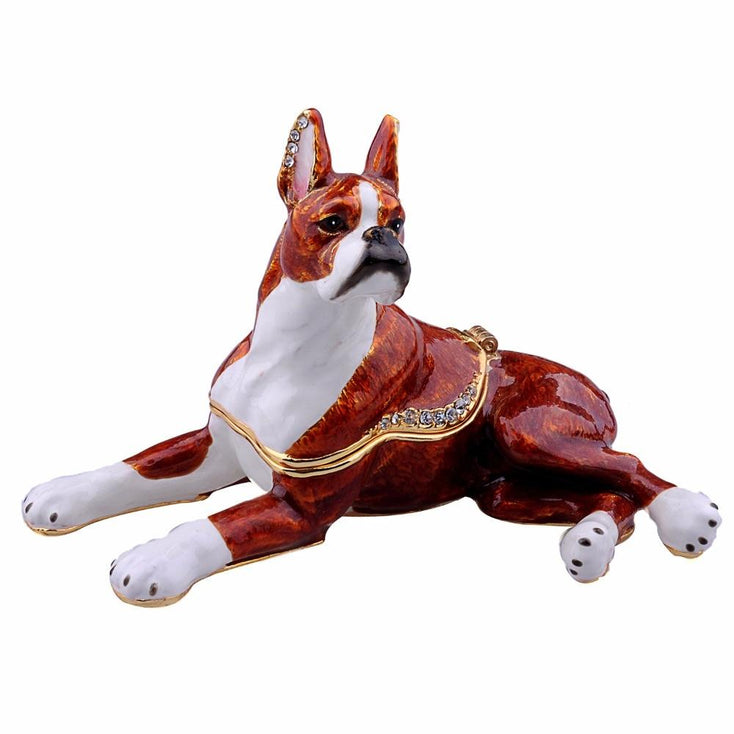 Beautiful Boxer Love Small Jewellery Box FigurineHome Decor