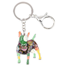 Load image into Gallery viewer, Beautiful Bull Terrier Love Enamel Keychains-Accessories-Accessories, Bull Terrier, Dogs, Keychain-Green-6