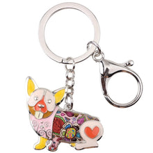Load image into Gallery viewer, Beautiful Corgi Love Enamel Keychains-Accessories-Accessories, Corgi, Dogs, Keychain-Pink-Peach-5