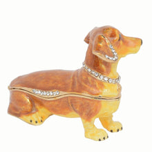 Load image into Gallery viewer, Image of a beautiful sausage dog jewely box