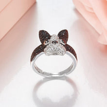 Load image into Gallery viewer, Beautiful French Bulldog Studded Silver RingDog Themed Jewellery