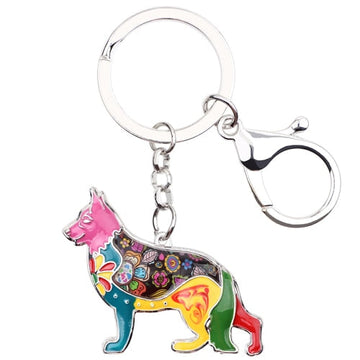 Beautiful German Shepherd Love Enamel Keychains-Accessories-Accessories, Dogs, German Shepherd, Keychain-Multicolor-2