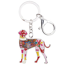 Load image into Gallery viewer, Beautiful Great Dane Love Enamel Keychains-Accessories-Accessories, Dogs, Great Dane, Keychain-Red-Pink-4