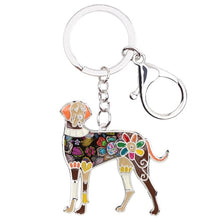 Load image into Gallery viewer, Beautiful Great Dane Love Enamel Keychains-Accessories-Accessories, Dogs, Great Dane, Keychain-Brown-Orange-5