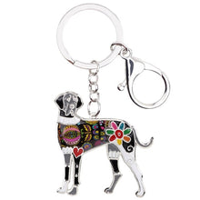 Load image into Gallery viewer, Beautiful Great Dane Love Enamel Keychains-Accessories-Accessories, Dogs, Great Dane, Keychain-Black-7