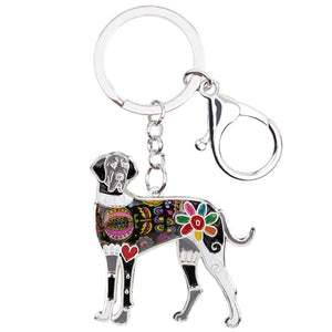 Beautiful Great Dane Love Enamel Keychains-Accessories-Accessories, Dogs, Great Dane, Keychain-Black-7
