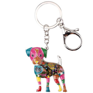 Beautiful Jack Russell Terrier Love Enamel Keychains-Accessories-Accessories, Dogs, Jack Russell Terrier, Keychain-Pink-2