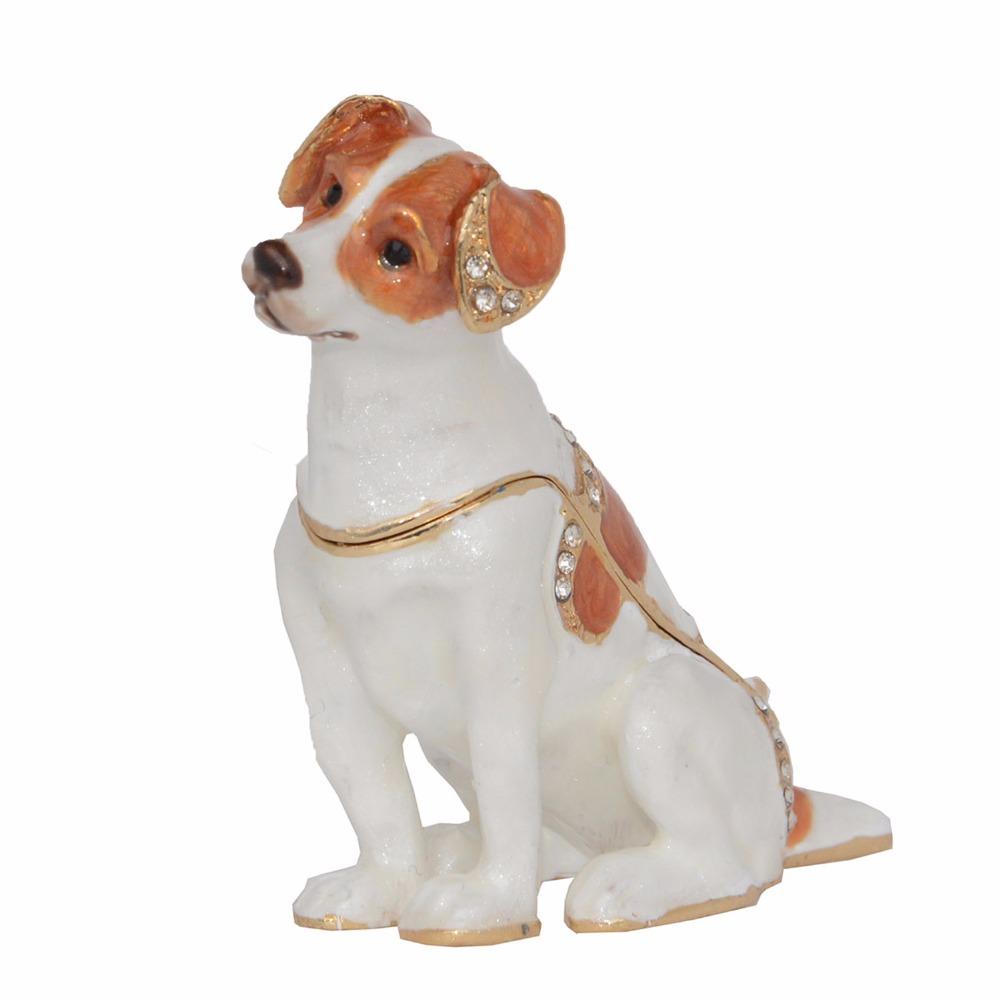 Beautiful Jack Russell Terrier Love Small Jewellery Box Figurine Home Decor Fancy Sharina 212101