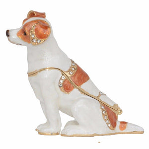 Beautiful Jack Russell Terrier Love Small Jewellery Box FigurineHome Decor