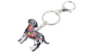 Beautiful Labrador Love Enamel Keychains-Accessories-Accessories, Black Labrador, Chocolate Labrador, Dogs, Keychain, Labrador-11