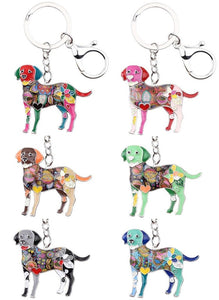 Beautiful Labrador Love Enamel Keychains-Accessories-Accessories, Black Labrador, Chocolate Labrador, Dogs, Keychain, Labrador-12
