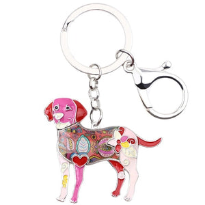 Beautiful Labrador Love Enamel Keychains-Accessories-Accessories, Black Labrador, Chocolate Labrador, Dogs, Keychain, Labrador-Pink-3