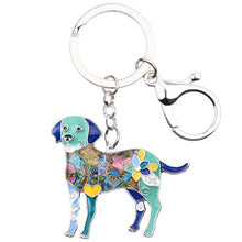Load image into Gallery viewer, Beautiful Labrador Love Enamel Keychains-Accessories-Accessories, Black Labrador, Chocolate Labrador, Dogs, Keychain, Labrador-Blue-4