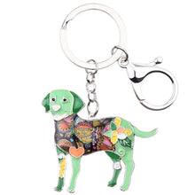 Load image into Gallery viewer, Beautiful Labrador Love Enamel Keychains-Accessories-Accessories, Black Labrador, Chocolate Labrador, Dogs, Keychain, Labrador-Green-6