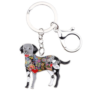 Beautiful Labrador Love Enamel Keychains-Accessories-Accessories, Black Labrador, Chocolate Labrador, Dogs, Keychain, Labrador-Gray-7