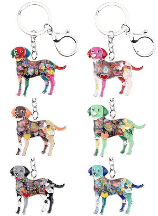 Beautiful Labrador Love Enamel Keychains-Accessories-Accessories, Black Labrador, Chocolate Labrador, Dogs, Keychain, Labrador-1