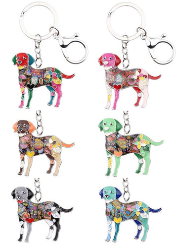 Beautiful Labrador Love Enamel Keychains 360x