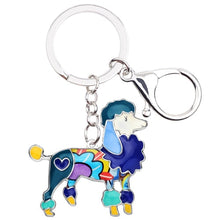 Load image into Gallery viewer, Beautiful Poodle Love Enamel Keychains-Accessories-Accessories, Dogs, Keychain, Poodle-Blue-6