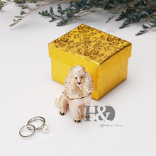 Load image into Gallery viewer, Beautiful Poodle Love Small Jewellery Box FigurineHome Decor